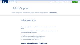 
                            10. Online statements - Business Help and support - BNZ