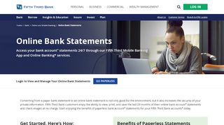 
                            12. Online Statements | Fifth Third Bank