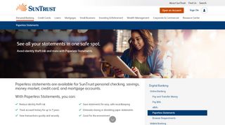 
                            3. Online Statements | SunTrust Personal Banking - SunTrust Bank