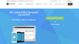 
                            12. Online Stempeluhr - für PC, Tablet & Handy | EASYPEP