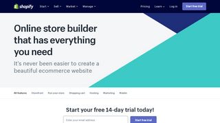 
                            4. Online Store Builder – Create an Ecommerce Store with Shopify