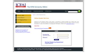 
                            4. Online Student Services - The ICFAI University Sikkim