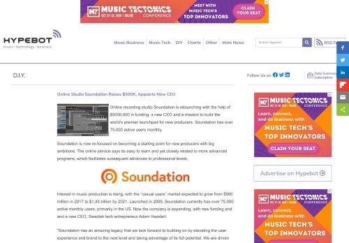 
                            13. Online Studio Soundation Raises $500K, Appoints New CEO ...