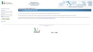 
                            3. Online submission service - Ministero dell'Interno