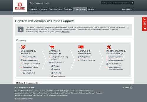 
                            4. Online Support - bei der Alfred Imhof AG