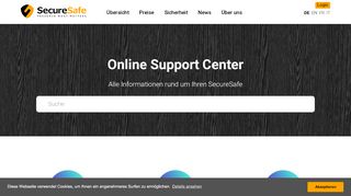 
                            5. Online Support Center - SecureSafe