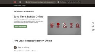 
                            6. Online Support Service Renewal | Oracle