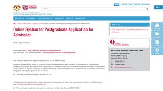 
                            2. Online System For Postgraduate Application For Admission ...