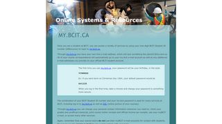 
                            6. Online Systems & Resources - BCIT