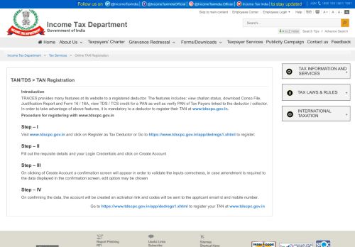 
                            12. Online TAN Registration - Income Tax Department