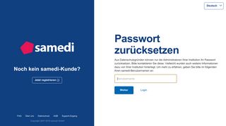 
                            8. Online-Terminbuchung für Patienten und Vernetzung ... - samedi® Login