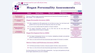 
                            6. Online Test Link for Hogan Assessments | Niche Consulting Limited