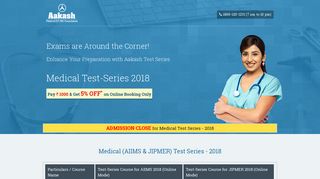 
                            1. Online Test-Series for AIIMS/JIPMER 2018 - Buy Now - Aakash Institute