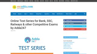 
                            1. Online Test Series for Bank, SSC, Railways & other ... - SSC Adda