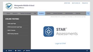 
                            7. Online Testing / STAR Assessment Login Page