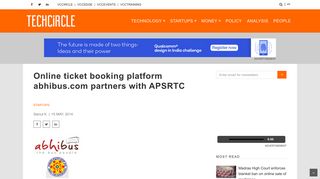 
                            11. Online ticket booking platform Abhibus.com partners with APSRTC ...