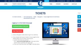 
                            7. Online ticketing info | KAA GENT