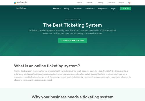 
                            6. Online ticketing system for customer support | Freshdesk