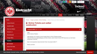 
                            2. Online Tickets zum selber ausdrucken - Forum - Eintracht Frankfurt