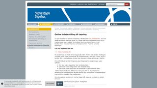 
                            13. Online tidsbestilling til tapning - Sydvestjysk Sygehus