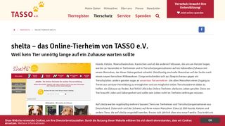 
                            2. Online-Tierheim shelta - Tasso