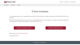 
                            2. Online timesheets | Robert Half