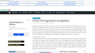 
                            4. Online TIN Registration Bangladesh | eduresultbd.com