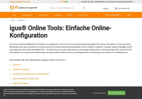 
                            2. Online Tools: Einfache Online-Konfiguration - Igus