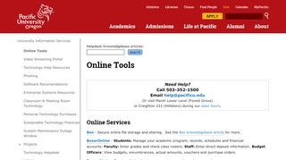 
                            13. Online Tools | Pacific University