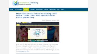 
                            2. Online Trainer Lizenz - Fitnesstrainer-Ausbildung