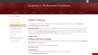 
                            3. Online Training - Academy for Professional Excellence