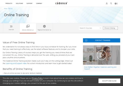 
                            1. Online Training - Cadence