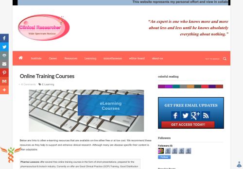 
                            8. Online Training Courses | Clinical Researchers