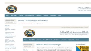 
                            9. Online Training Login Informat - Building Officials Association of Florida