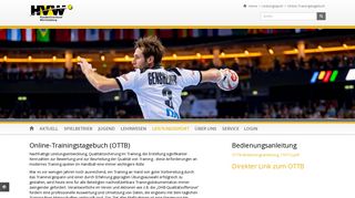 
                            4. Online-Trainingstagebuch: HVW - Handballverband Württemberg e.V.