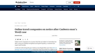 
                            8. Online travel companies on notice after Canberra man's Wotif case