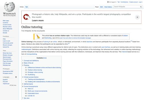 
                            8. Online tutoring - Wikipedia