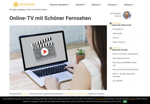 
                            6. Online-TV mit Schöner Fernsehen | NETZSIEGER