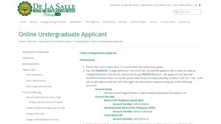 
                            11. Online Undergraduate Applicant - Academics De La Salle Medical ...