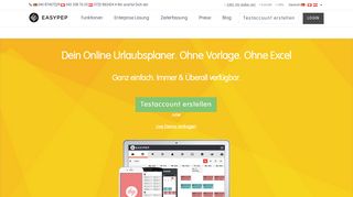 
                            8. Online Urlaubsplaner & Urlaubskalender | EASYPEP