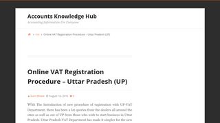 
                            8. Online VAT Registration Procedure - Uttar Pradesh (UP) - Accounts ...