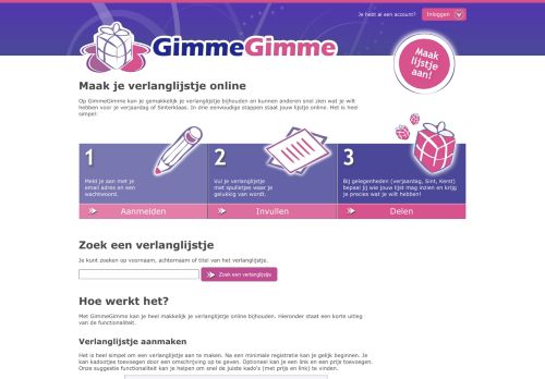
                            5. Online Verlanglijstje - GimmeGimme.nl