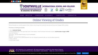 
                            2. Online Viewing of Grades - Southville International School and Colleges