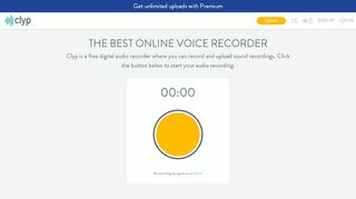 
                            5. Online Voice Recorder - Clyp