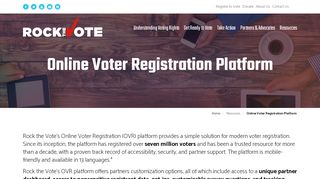 
                            12. Online Voter Registration Platform - Rock the Vote