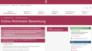 
                            8. Online Wohnheim Bewerbung - Studentenwerk Halle