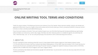 
                            8. Online Writing Tool Terms and Conditions » Write That Essay