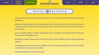 
                            3. Onlineabwicklung - Die kleine Kamera