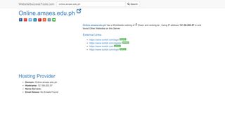 
                            9. Online.amaes.edu.ph Error Analysis (By Tools)