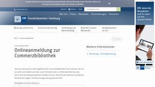 
                            3. Onlineanmeldung zur Commerzbibliothek - Handelskammer Hamburg